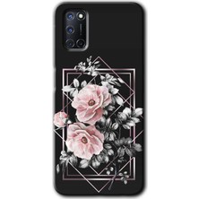 Gramaphone Oppo A72 Kılıf Hd Desen Baskılı Arka Kapak + Kırılmaz Cam - Retro Çiçek 1