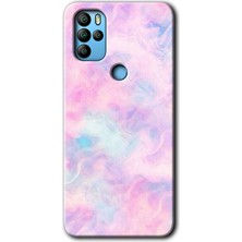 Gramaphone Omix X300 Kılıf Hd Desen Baskılı Arka Kapak + Kırılmaz Cam - Pembe-Duman