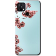 Gramaphone Oppo A15S Kılıf Hd Desen Baskılı Arka Kapak - Japon Çiçeği