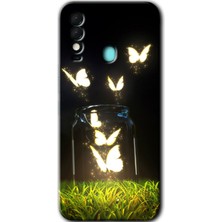 Gramaphone Tecno Spark 8t Kılıf Hd Desen Baskılı Arka Kapak - Işıklı Kelebekler