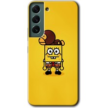 Gramaphone Galaxy S22 Kılıf Hd Desen Baskılı Arka Kapak + Kırılmaz Cam - Sünger Bob