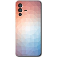 Gramaphone Vivo V23 5g Kılıf Hd Desen Baskılı Arka Kapak - Polygon Graident 3
