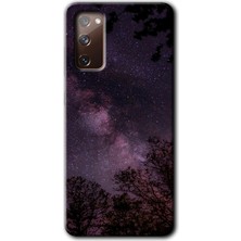 Gramaphone Galaxy S20 Fe Kılıf Hd Desen Baskılı Arka Kapak - Gece Galaksi