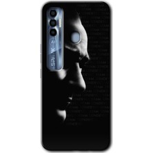 Gramaphone Tecno Spark 7 Pro Kılıf Hd Desen Baskılı Arka Kapak + Kırılmaz Cam - Atam Izindeyiz