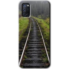 Gramaphone Oppo A52 Kılıf Hd Desen Baskılı Arka Kapak + Kırılmaz Cam - Tren Yolu