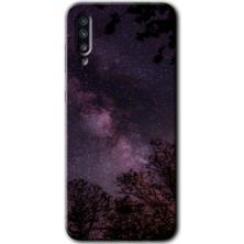 Gramaphone Galaxy A50 Kılıf Hd Desen Baskılı Arka Kapak - Gece Galaksi
