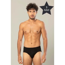 Erdem 3'lü Siyah Penye Slip 13003