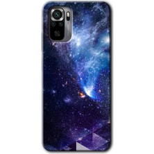 Gramaphone Redmi Note 10 Kılıf Hd Desen Baskılı Arka Kapak - Galaksi