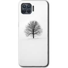 Gramaphone Oppo Reno 4 Lite Kılıf Hd Desen Baskılı Arka Kapak + Kırılmaz Cam - Alone Tree
