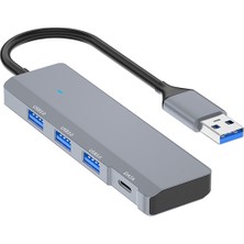 Ally ADS-309A 4in1 USB To USB + Type-C Hub Adaptör Çevirici Dönüştürücü Çoğaltıcı