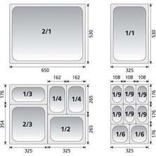 Bilge Gastronom Küvet - Gn 2/1*65 Standart Küvet
