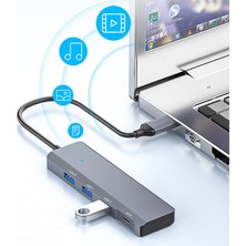 Ally ADS-309C 4in1 Type-C To USB + Type-C Hub Adaptör Çevirici Dönüştürücü Çoğaltıcı