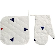 Menderes Home Cotton Collection Döşemelik Tutacak+Eldiven Teal