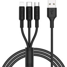 Hoco X25 3in1 USB Şarj ve Data Kablosu 1m
