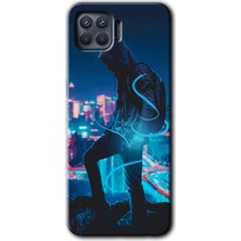 Gramaphone Oppo Reno 4 Lite Kılıf Hd Desen Baskılı Arka Kapak + Kırılmaz Cam - Spill Boy