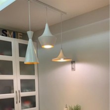 Bamyum Üçlü Magna Beyaz Avize Üçlü Sarkıt Muftak Yemek Masası Salon Masaüstü Avize Hediye Aydınlatma