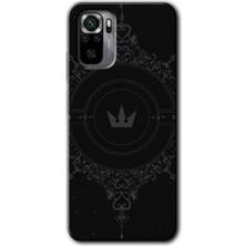 Gramaphone Redmi Note 10 Kılıf Hd Desen Baskılı Arka Kapak + Kırılmaz Cam - Siyah Mandala 1