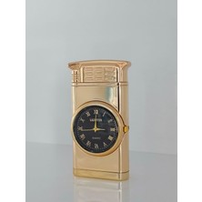 Lighter gold Saatli ışıklı Çakmak kişiye özel hale getirilebilir hediyelik çakmak
