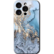 Gramaphone Apple iPhone 15 Pro Uyumlu Kılıf Hd Desen Baskılı Arka Kapak - Eski Mermer