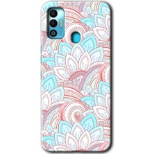 Gramaphone Tecno Spark 7t Kılıf Hd Desen Baskılı Arka Kapak + Kırılmaz Cam - Çin Mandala 1