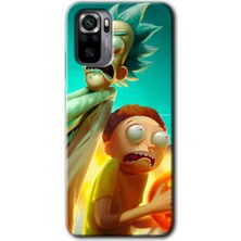 Gramaphone Redmi Note 10S Kılıf Hd Desen Baskılı Arka Kapak - Rick Morty
