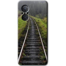 Gramaphone Huawei Nova 9 Se Kılıf Hd Desen Baskılı Arka Kapak + Kırılmaz Cam - Tren Yolu
