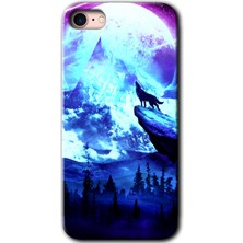 Gramaphone Apple iPhone 7 Kılıf Hd Desen Baskılı Arka Kapak + Kırılmaz Cam - Mega Kurt