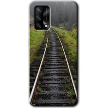 Gramaphone Oppo A54 Kılıf Hd Desen Baskılı Arka Kapak + Kırılmaz Cam - Tren Yolu