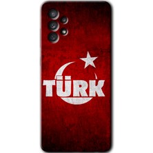 Gramaphone Galaxy A73 Kılıf Hd Desen Baskılı Arka Kapak + Kırılmaz Cam - Ayyıldız Türk