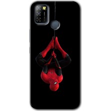 Gramaphone Infinix Smart 5 Kılıf Hd Desen Baskılı Arka Kapak + Kırılmaz Cam - Örümcek Adam