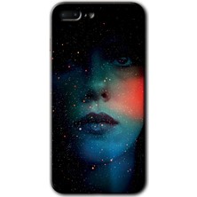 Gramaphone Apple iPhone 7 Plus Kılıf Hd Desen Baskılı Arka Kapak + Kırılmaz Cam - Karanlık Kadın