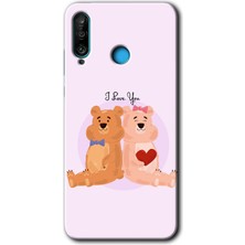Gramaphone Huawei P30 Lite Kılıf Hd Desen Baskılı Arka Kapak - Sevgili Ayıcık