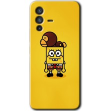 Gramaphone Vivo V23 5g Kılıf Hd Desen Baskılı Arka Kapak + Kırılmaz Cam - Sünger Bob