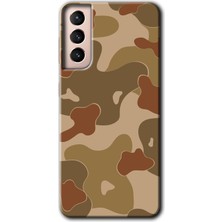 Gramaphone Galaxy S21 Kılıf Hd Desen Baskılı Arka Kapak + Kırılmaz Cam - Kamuflaj 10