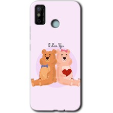 Gramaphone Tecno Spark 6 Go Kılıf Hd Desen Baskılı Arka Kapak - Sevgili Ayıcık