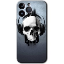 Gramaphone Apple iPhone 14 Pro Kılıf Hd Desen Baskılı Arka Kapak - Müzik Kurukafa