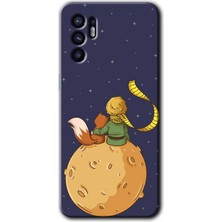 Gramaphone Oppo Reno 6 Kılıf Hd Desen Baskılı Arka Kapak + Kırılmaz Cam - Küçük Prens