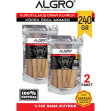 Algro Kurutulmuş %100 Dana Kuyruk Köpek Ödül Maması 120 gr x 2 Paket