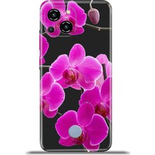 Cupcase Reeder S23 Pro Max Kılıf Esnek Silikon Kamera Koruma 4K Desenli Özel Tasarım - Mor Orkide