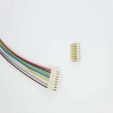 Sanec 2,54MM 8 Pin 2510 Kablolu Dişi Konnektör + 180D Erkek Pcb Tipi 20CM - 0,50MM - Çift Taraflı
