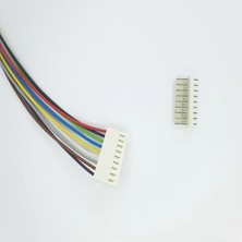 Sanec 2,54MM 9 Pin 2510 Kablolu Dişi Konnektör + 180D Erkek Pcb Tipi 10CM - 0,50MM - Çift Taraflı
