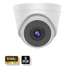 Qromax 5 Kameralı Set - Yüz Insan Araç Tanımalı Hareket Algılayan 1080P 5 Mp Sony Lens 6 Smart LED Dome Fullhd Iç Mekan Güvenlik Kamerası Seti D206SL