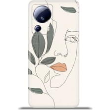 Cupcase Xiaomi Mi 13 Lite Kılıf Esnek Silikon Kamera Koruma 4K Desenli Özel Tasarım - Abstract Girl