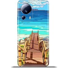 Cupcase Xiaomi Mi 13 Lite Kılıf Esnek Silikon Kamera Koruma 4K Desenli Özel Tasarım - Saint Sebastia