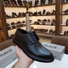 Black Shoes Erkek Günlük Deri Dişli Taban Klasik Ayakkabı