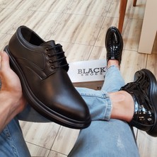 Black Shoes Erkek Günlük Deri Dişli Taban Klasik Ayakkabı