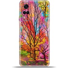 Cupcase Vivo Y53S Kılıf Esnek Silikon Kamera Koruma 4K Desenli Özel Tasarım - Sihirli Orman