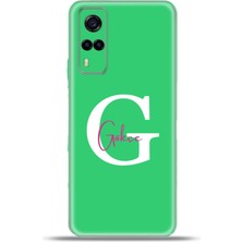 Cupcase Vivo Y53S Kılıf Silikon Esnek Kamera Koruma Kişiye Özel Isim Harf Zao Yeşil - G