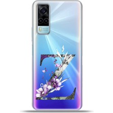 Cupcase Vivo Y53S Kılıf Esnek Silikon Kamera Koruma Kişiye Özel Harfler Flora - Z Harfi