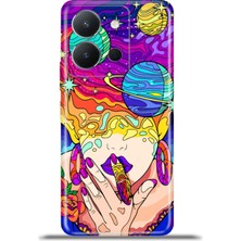 Cupcase Vivo Y36 4g Kılıf Esnek Silikon Kamera Koruma 4K Desenli Özel Tasarım - Fal